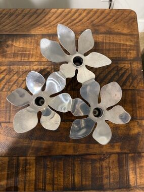 IKEA Stockholm Monika Mulder Vintage Stainless Steel Flower Candlesticks Holder